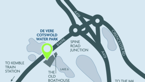 De Vere Cotswold Water Park map