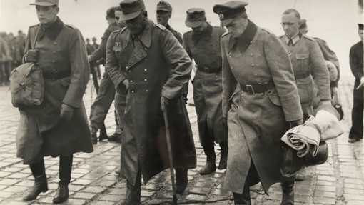 German Generals arriving in the UK after capture in Normandy