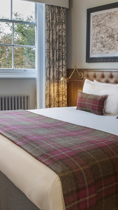 Superior bedroom in the mansion house at De Vere Wokefield Estate