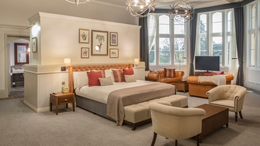 a view of the Tortworth Mansion House bedroom