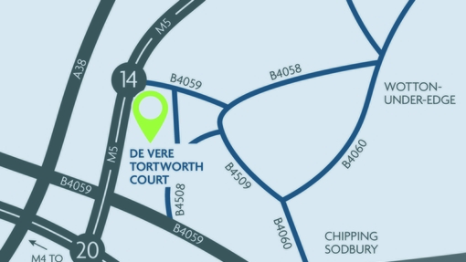 De Vere Tortworth Court map