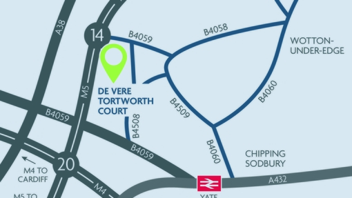 De Vere Tortworth Court map