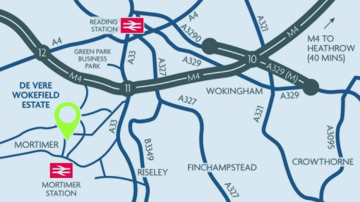 De Vere Wokefield Estate map