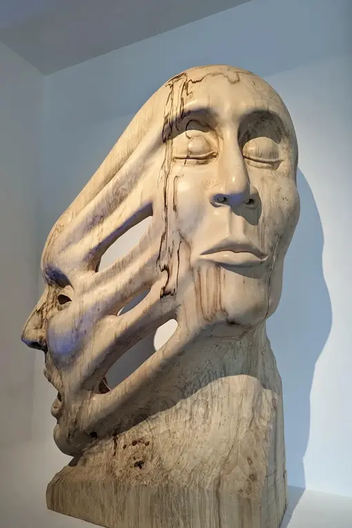 Ed Elliott 'Untitled (two faces)' sculpture