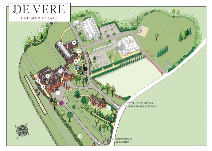 Latimer House map at De Vere Latimer Estate