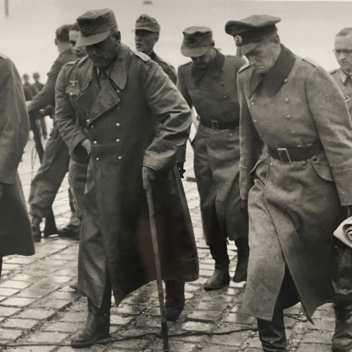 German Generals arriving in the UK after capture in Normandy